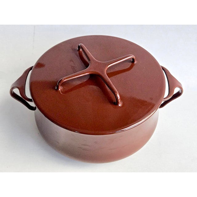1970s Dansk Kobenstyle 2 Quart Casserole Pot With Trivet Lid, Designed by Jens H. Quistgaard For Sale - Image 9 of 14