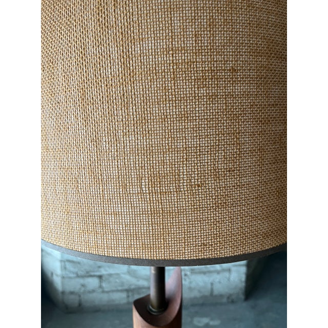 Motivated Seller: 1970s Cork and Walnut Tulip Table Lamps Attributed to Adiran Pearsall For Sale - Image 11 of 13