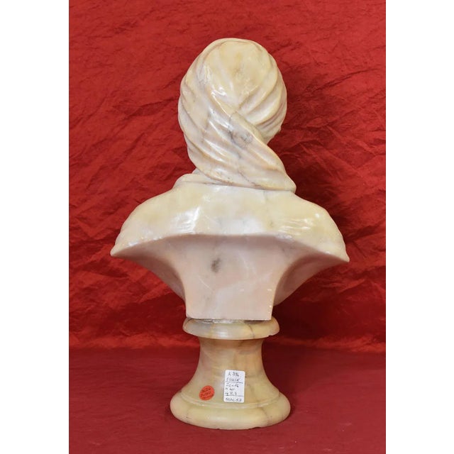 Beige Woman Sculpture, 19th Century, Alabaster For Sale - Image 8 of 10