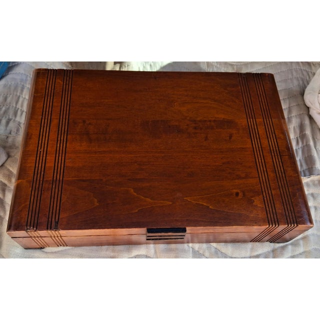 1950s Art. Krupp Berndorf Solingen Silverplate Flatware Set 39pcs in Case For Sale - Image 11 of 12