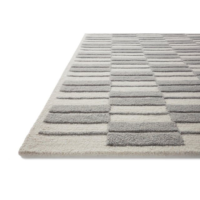 Contemporary Chris Loves Julia x Loloi Bradley Ivory / Grey 7'-9" x 9'-9" Area Rug For Sale - Image 3 of 6