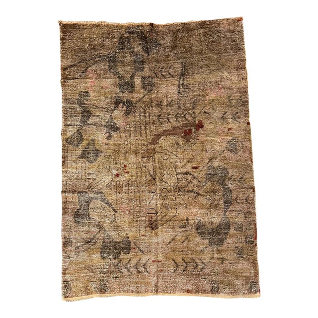 Antique 1900s Samarkand Pictorial Rug – 6'5" X 4'6" For Sale