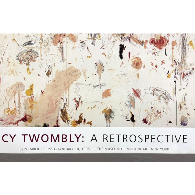1990s Cy Twombly "Untitled 1961" Large Original 1994 Retrospective the Museum of Modern Art Exhibition Poster For Sale - Image 5 of 13