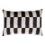 Contemporary Black & White Velvet Throw Pillow & Down Insert For Sale