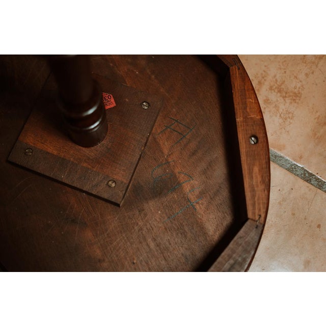 Vintage Solid American Walnut Pedestal Table For Sale - Image 13 of 14