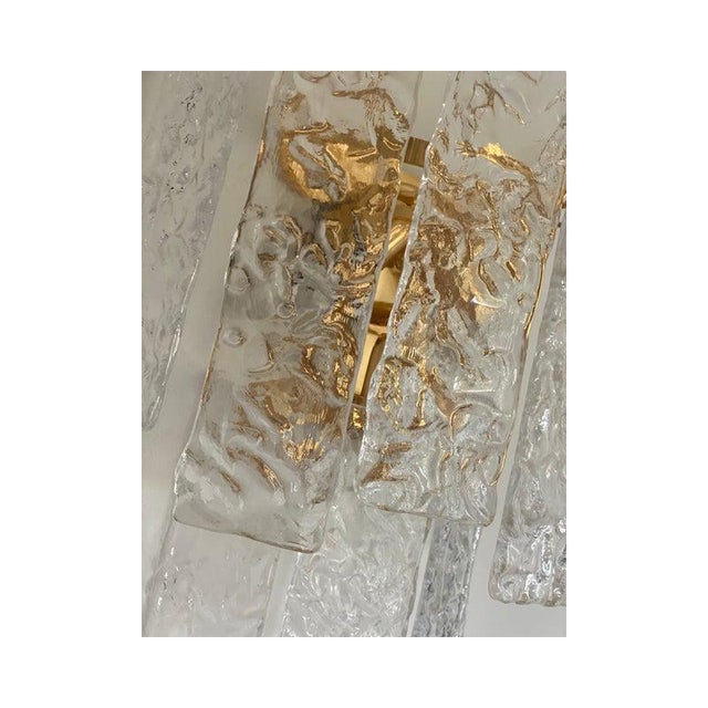 Hammered Strips Listelli Murano Glass Wall Sconces by Simoeng, Set of 2 For Sale - Image 11 of 14