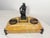 Figurative Antique French Solid Siena Marble Bronze Lorenzo De Medicis Statue Desk Inkwell For Sale - Image 3 of 18