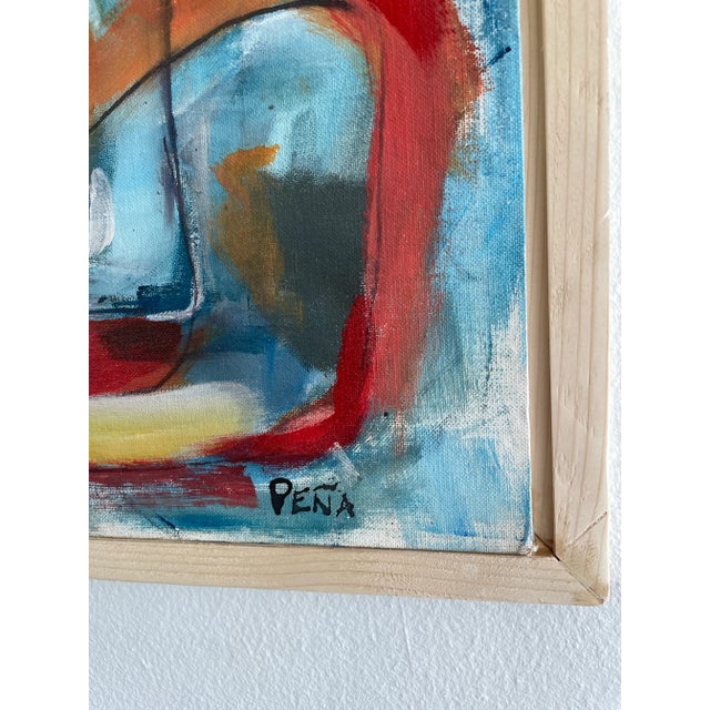 Framed Abstract Acrylic on Canvas Panel by Francisco Peña For Sale - Image 4 of 9