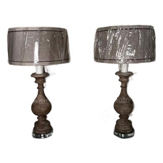 Aiden Gray Table Lamps - a Pair For Sale