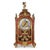 Brown Antique Mechanical Clock in Inlaid Wood For Sale - Image 8 of 8