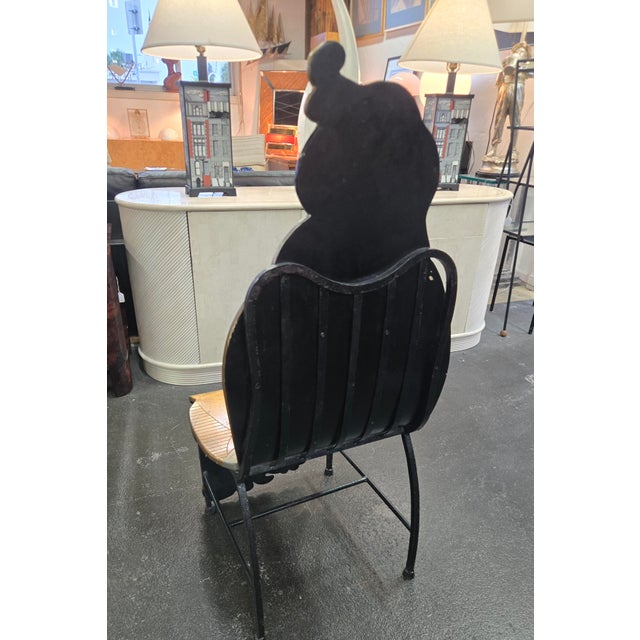 Carved Wooden Art Chair For Sale - Image 4 of 9