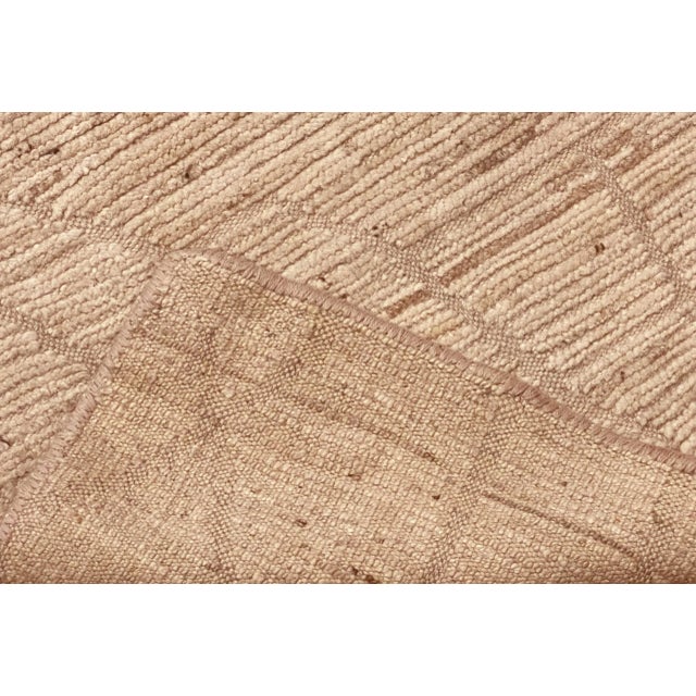 Cream Color Modern Moroccan Style Runner Rug, Country Origin: Afghanistan, Rug Date: New Modern