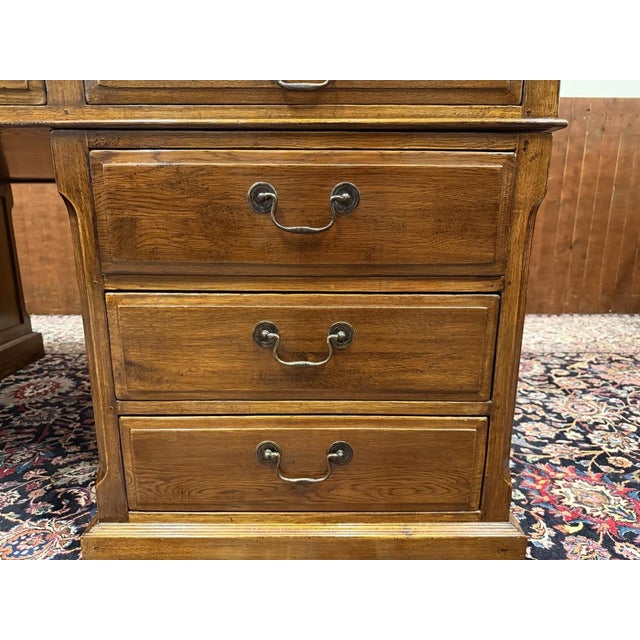 Large English Partner Desk For Sale - Image 15 of 18