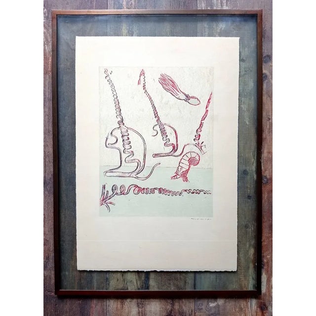 Max Ernst Original Handsigned Lithography Exquisite Art Object Framed Dimensions framed: 60 x 48 cm 50 x 35 cm artwork...
