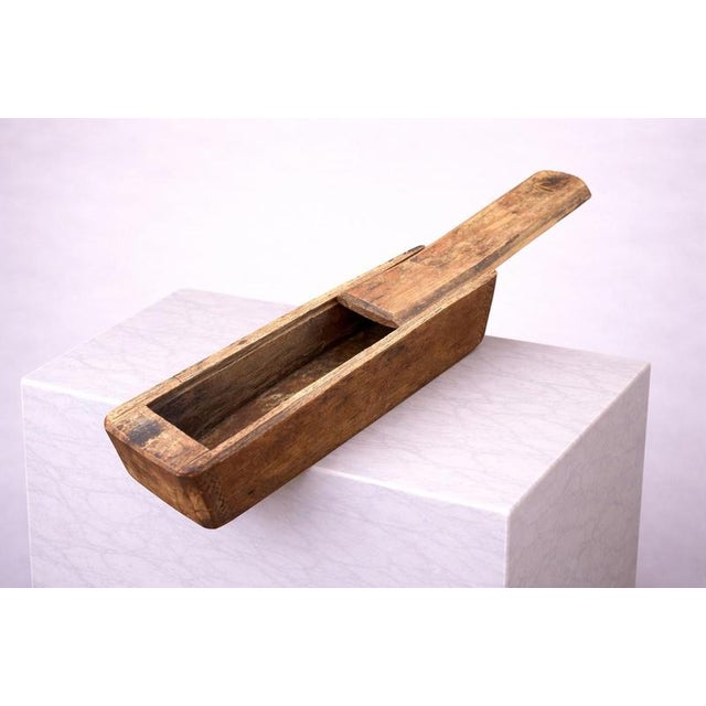 Mid 18th Century Antique Swedish Folk Art Birch Box with Sliding Lid, 1752 For Sale - Image 5 of 9