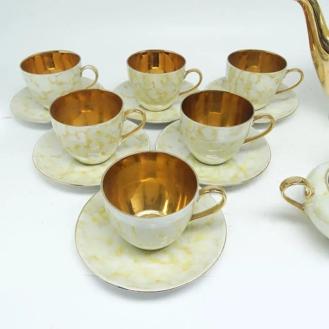 Art Deco Coffee Set from Wawel Pottery, Poland, 1960s, Set of 15 For Sale - Image 11 of 13