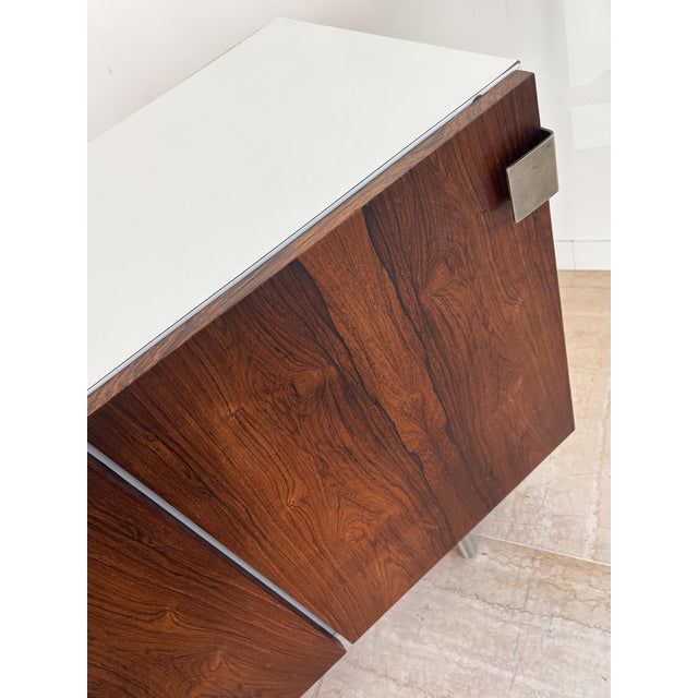 Sideboard in White Formica and Dark Wood, Italy, 1960s For Sale - Image 10 of 18