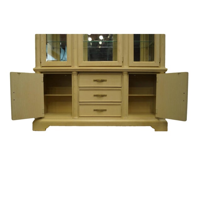 USAビンテージ Stanley furniture ホワイトキャビネット Stanley Furniture White Desk and Chair - AptDeco