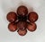 Italian flush mount with seven frosted amethyst Murano glass globes mounted on solid brass frame in bronzed finish / Made...