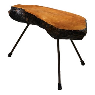 Tripod Wooden Coffee Table in the manner of Carl Aubock, Austria For Sale