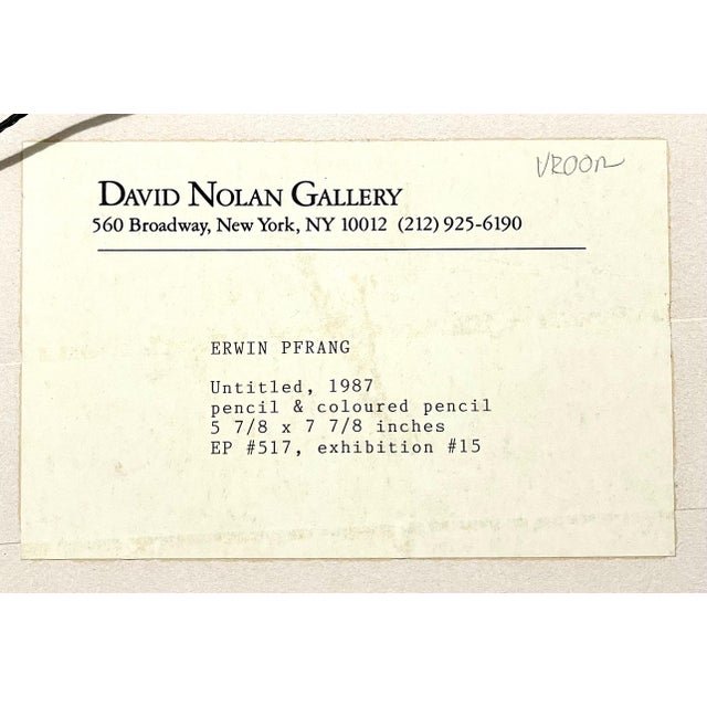 1980s Erwin Pfrang, German Neo Expressionist Color Pencil Drawing Erwin Pfrang, 1987 For Sale - Image 5 of 7