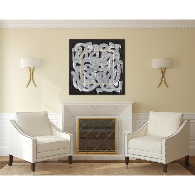 Textile ''Fruity Ramen: Ghosted'' Contemporary Abstract Mixed-Media Painting by Jason DeMeo For Sale - Image 7 of 9