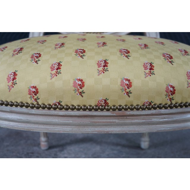 2 Late 20th Century Minton Spidell Neoclassical George III Style Balloon Back Open Arm Chairs Pair For Sale - Image 6 of 18