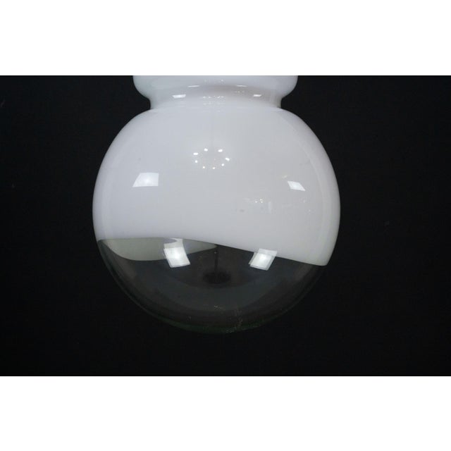 Vintage Space Age Pendant Light in Chrome and Murano Glass from Mazzega, Italy, 1960s For Sale - Image 10 of 12