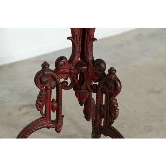Late 19th Century 19th Century French Mahogany & Cast Iron Side Table, 1880s For Sale - Image 5 of 14