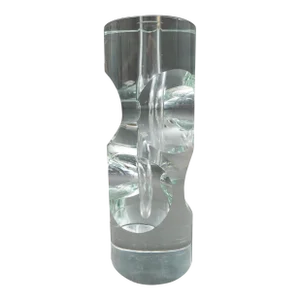 Mid 20th Century Milan Machacek Princ Oggetti Optical Art Glass Lenses Concave Cylinder Bud Vase