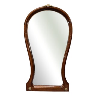 Art Nouveau Style Cherrywood Keyhole Mirror For Sale