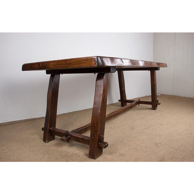 1960s Large Brutalist Style Dining Table by Olavi Hänninen for Mikko Nupponen, 1960 For Sale - Image 5 of 18