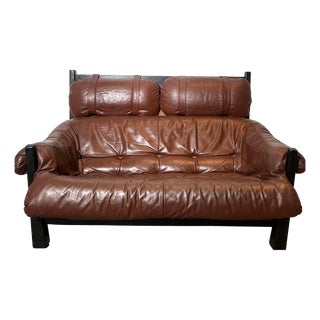 Two-Seater Sofa in Leather by Gerard Van Den Berg For Sale