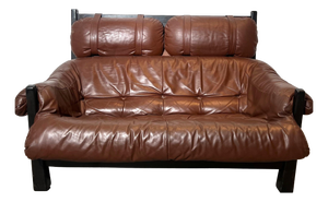 Two-Seater Sofa in Leather by Gerard Van Den Berg