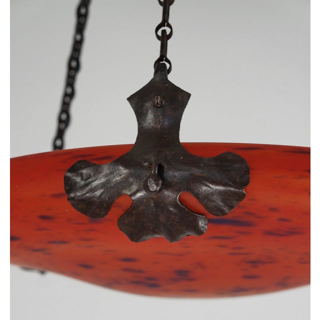 French Art Deco Pendant Light by Charles Schneider 1920s France For Sale - Image 9 of 11