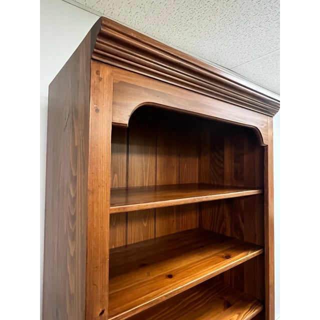 Wood Ethan Allen Country Craftsman Pine Bookcase For Sale - Image 7 of 9
