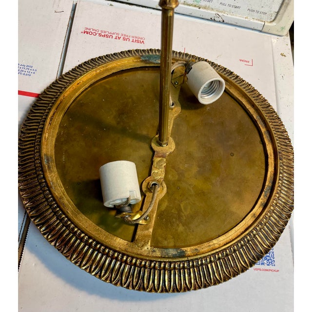 Bronze Gilt Bronze & Cut Glass Flush Mount Chandelier For Sale - Image 8 of 12