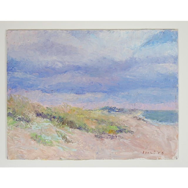 Paint Late 20th Century Impressionist Plein Air Coastal Dunes Painting For Sale - Image 7 of 7