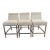 Bernhardt Chrome & White Bouclé Counter Stools - Set of 3 (2023) For Sale