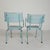 Blue Industrial Steel Garden Chairs with Armrests, 1950s, Set of 2 For Sale - Image 8 of 18
