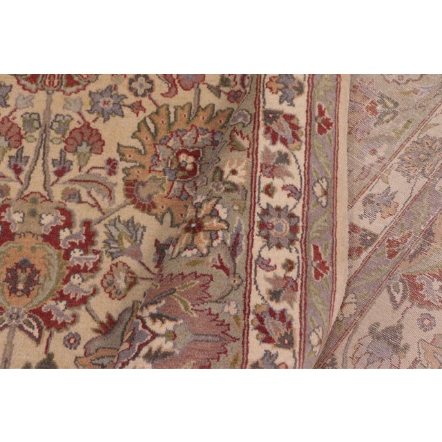 Textile Beautiful Intricate Tabriz Pak-Persian Gold/Green Wool Rug - 9'1'' X 12'5'' For Sale - Image 7 of 9