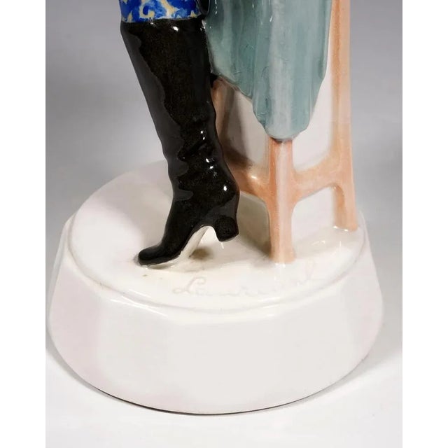 Figurine Lady Dancer in Costume by Josef Lorenzl for Goldscheider, 1925 For Sale - Image 6 of 8