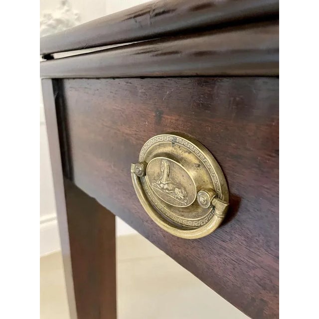 Antique George III Quality Mahogany Inlaid Tea Table For Sale - Image 11 of 12