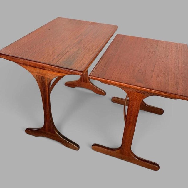 Mid-Century Teak Nest of Three Tables by V. B. Wilkins for G Plan, 1960s For Sale - Image 3 of 7