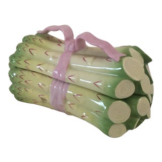 Herend Asparagus Pink Ribbon Box For Sale