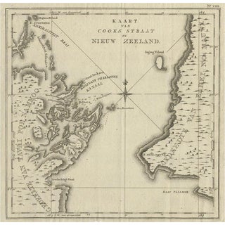 Antique Map of Cooks Strait in New Zealand, 1803 For Sale
