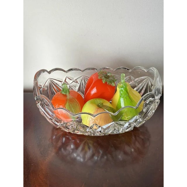 Glass Bowl with Fruits, Italy, 1960s, Set of 5 For Sale - Image 9 of 9