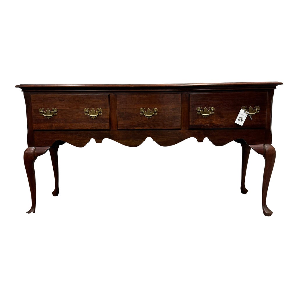Triple Drawer Reproduction English Hunt Board | Chairish