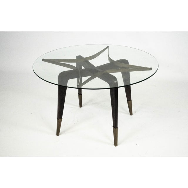 Metal Mid-Century Modern Round Coffee Table by Paolo Buffa, 1950s For Sale - Image 7 of 17