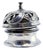 Spiral Silver Bell with Cut-Out, Floral Motifs and Interior Mechanism For Sale
